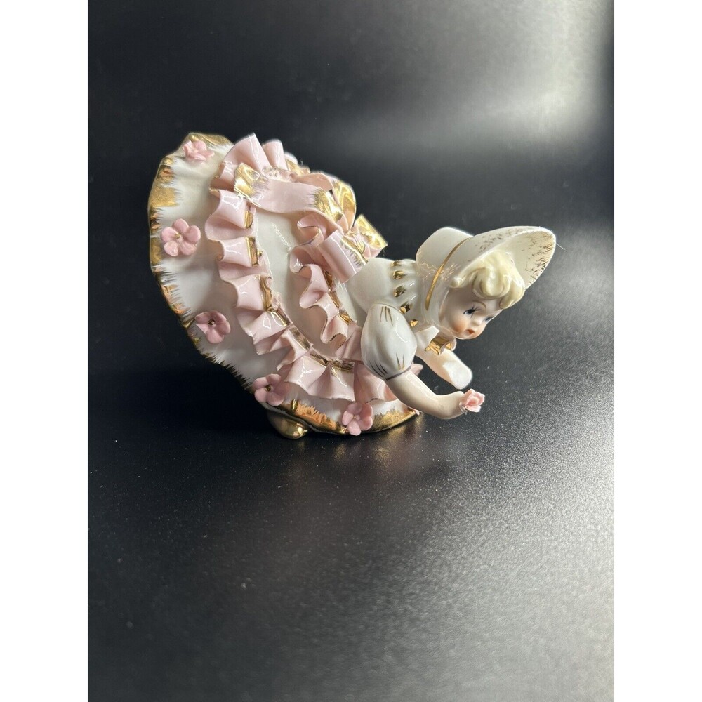 Vintage Geo. Z. Lefton Figurine KW1412 Bloomer Girl